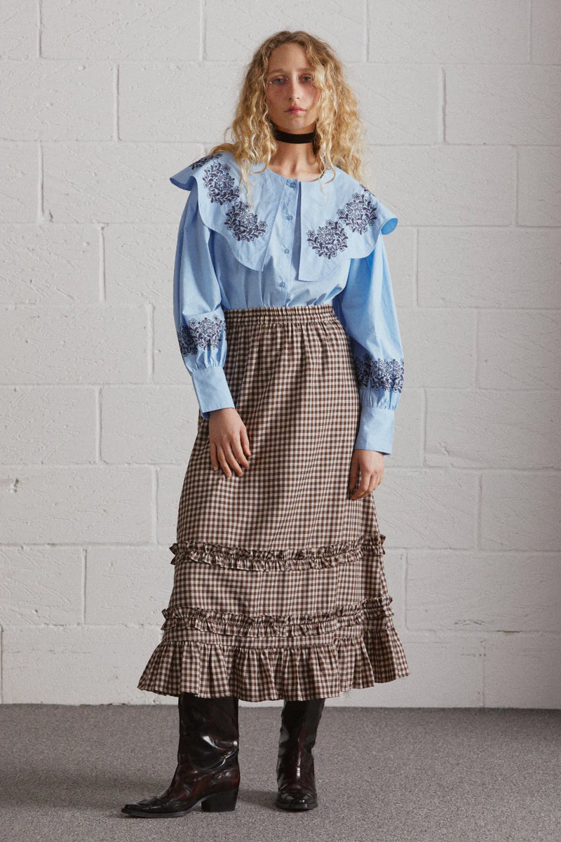 Damson Madder Rina Ruffle Skirt-Choc – Truly Boutique Gisborne