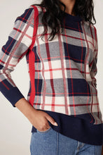 Load image into Gallery viewer, Merino Check Jumper-Red Check
