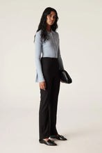 Load image into Gallery viewer, Superfine Rib Polo Cardigan-Ice Blue