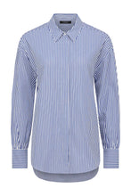 Load image into Gallery viewer, Boyfriend Shirt-Navy Stripe