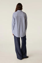 Load image into Gallery viewer, Boyfriend Shirt-Navy Stripe