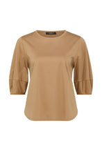 Load image into Gallery viewer, Pima Lantern Sleeve Top-Camel