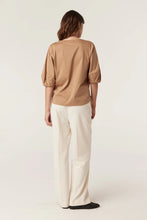 Load image into Gallery viewer, Pima Lantern Sleeve Top-Camel