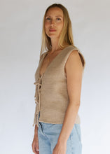 Load image into Gallery viewer, Tie Vest- Natural (and Mocha)