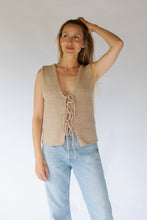 Load image into Gallery viewer, Tie Vest- Natural (and Mocha)