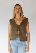 Load image into Gallery viewer, Tie Vest- Natural (and Mocha)
