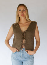 Load image into Gallery viewer, Tie Vest- Natural (and Mocha)