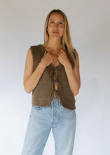 Load image into Gallery viewer, Tie Vest- Natural (and Mocha)