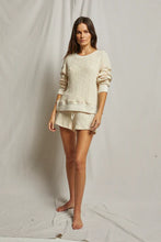 Load image into Gallery viewer, Juliette-Cotton Slub Mesh Sweatshirt-Natural