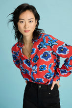 Load image into Gallery viewer, Blouse-Mila Flower Glory Red