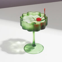 Load image into Gallery viewer, Wave Coupe Glasses-Set x 2 Green
