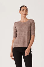Load image into Gallery viewer, Linen Knit Tee-Mocha