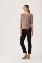 Load image into Gallery viewer, Linen Knit Tee-Mocha