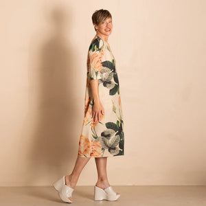 Roses Linen Romance Dress