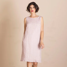 Load image into Gallery viewer, Linen Pleat Shift-Blush, Fern &amp; Taupe