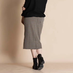 Houndstooth Pencil Skirt