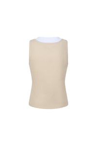 Millie Double Layer Tank-Sand/White