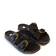 Load image into Gallery viewer, Holly Slide-Chocolate Woven PRE-ORDER