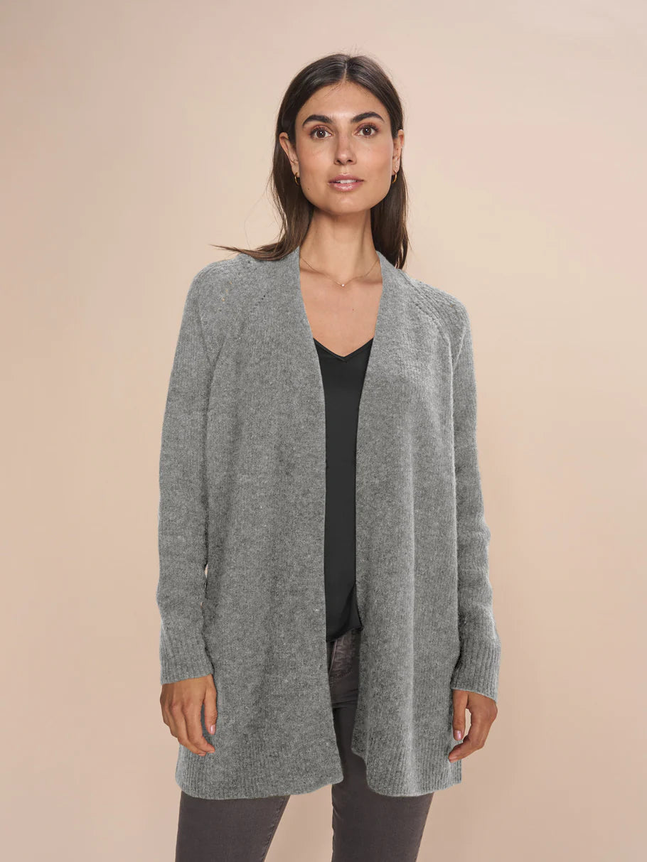 Gray cardigan long online