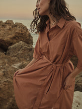 Load image into Gallery viewer, Melli Cotton Dress-Pecan Brown