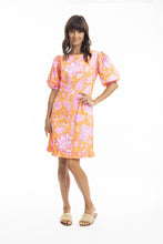 Load image into Gallery viewer, Layla Bubble Sleeve Dress-Orange