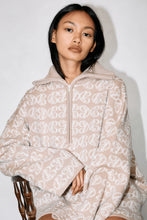 Load image into Gallery viewer, Chapman Monogram 1/4 Zip-Warm Sand/Cream