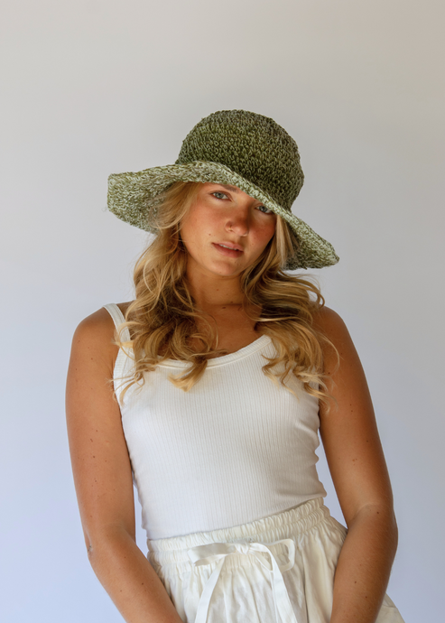 Polly Short Brim Hat-Aloe