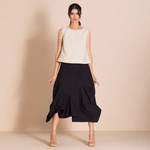 Pima Origami Skirt-Black