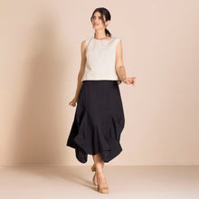 Load image into Gallery viewer, Pima Origami Skirt-Black