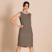 Load image into Gallery viewer, Linen Pleat Shift-Blush, Fern &amp; Taupe