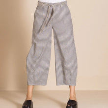 Load image into Gallery viewer, Check Barrel Pant-Navy/Cream