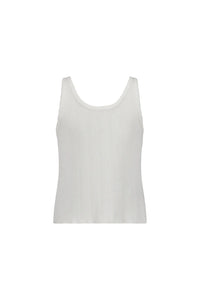 Riviera Pointelle Tank-Cream
