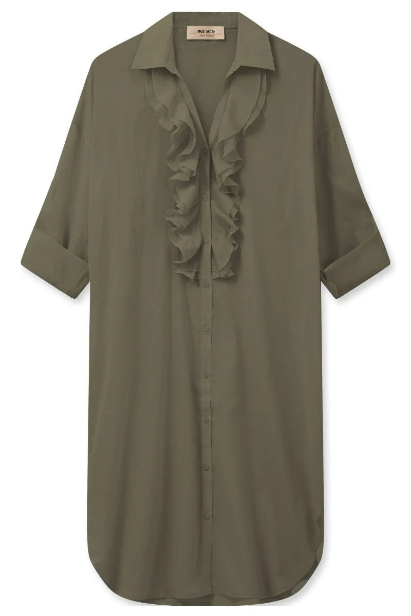 Jelena Voile Dress-Dusty Olive