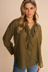 Jelena Voile Shirt-Burnt Olive