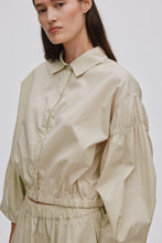 Load image into Gallery viewer, Veda-Poplin Shirt Box Pleat-Pelican Grey
