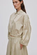 Load image into Gallery viewer, Veda-Poplin Shirt Box Pleat-Pelican Grey