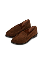 Load image into Gallery viewer, Terrace Ruched Flat Loafer-Brown