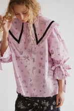 Load image into Gallery viewer, Candice Blouse-In Symbols Print-Pink