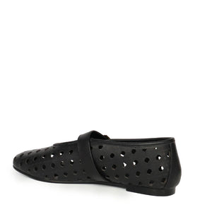 Melanie Ballet-Black Calf Leather