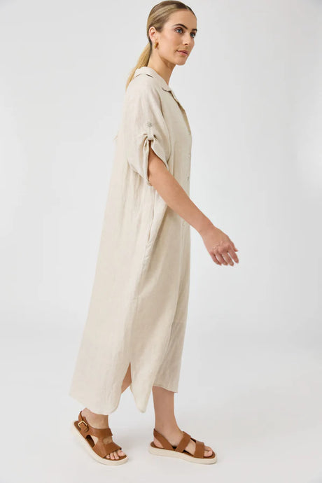 Studio Shirt Dress-100% Linen