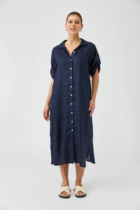 Studio Shirt Dress-100% Linen