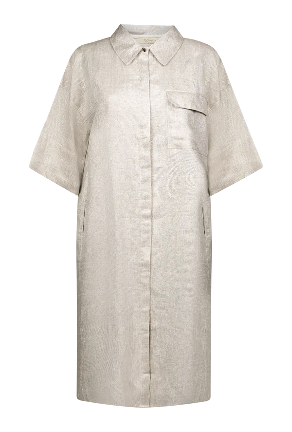 Sunshine Shirt Dress-Silver