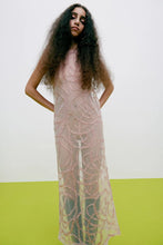 Load image into Gallery viewer, Vita Scribble Long Dress-Blush