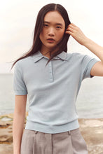 Load image into Gallery viewer, Sloane Cotton Cashmere Polo-Salt