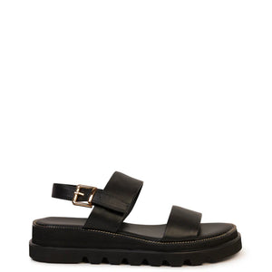 Portia Sandal-Black Calf