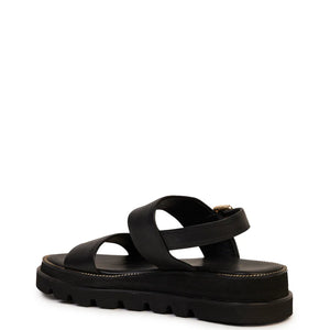 Portia Sandal-Black Calf