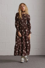 Load image into Gallery viewer, Ruby Shirred Midi Dress-Chocolate