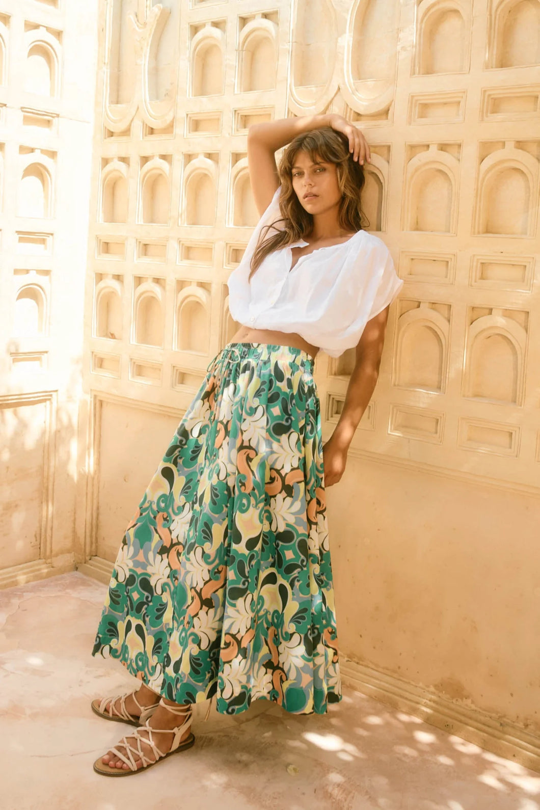 Aurora Maxi Skirt-Paisley