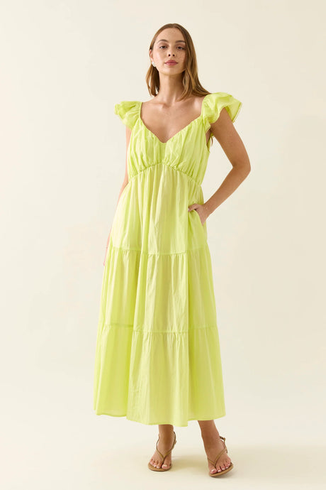 Aurora Pleat Maxi-Pomelo