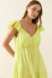 Aurora Pleat Maxi-Pomelo
